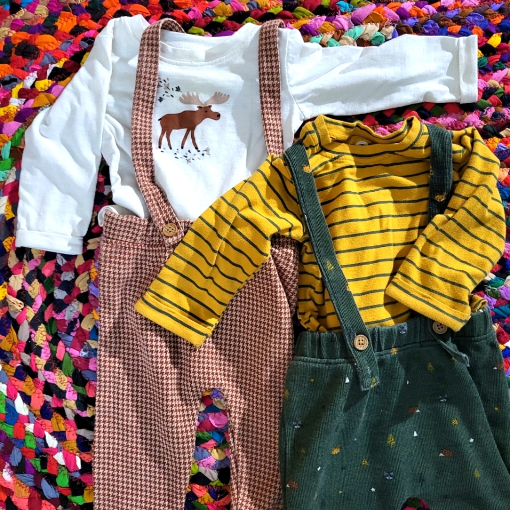 Lot Of Two Long Sleeve And Overall Sets